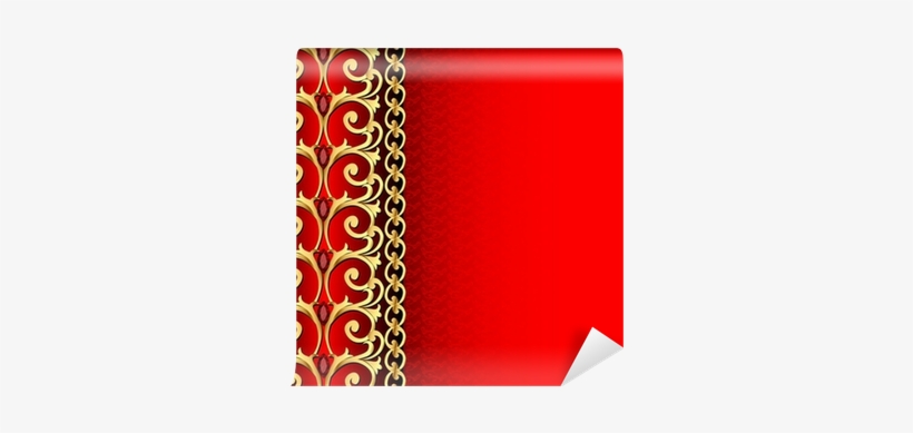 Background With Gold Ornament And Precious Stones Wall - Illustration, transparent png download