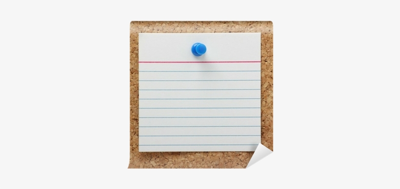 Note Card Pinned To A Cork Notice Board With Copy Space - Cork, transparent png download