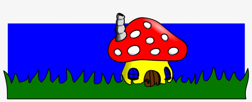 How To Set Use Mushroom Home Clipart - Smurfs House Vector Ai, transparent png download