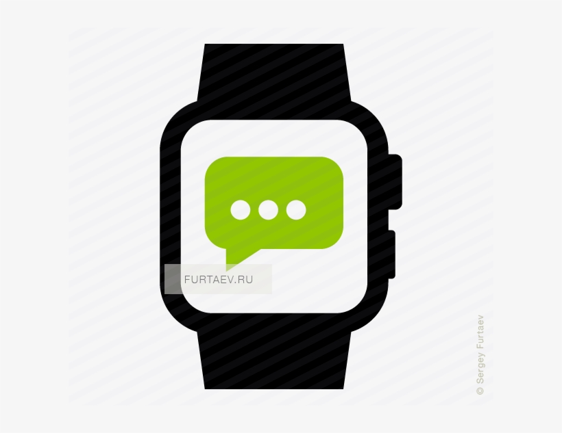 Vector Icon Of Smart Watch With Chat Bubble On Screen - Smart Watch Heart Rate Icon, transparent png download