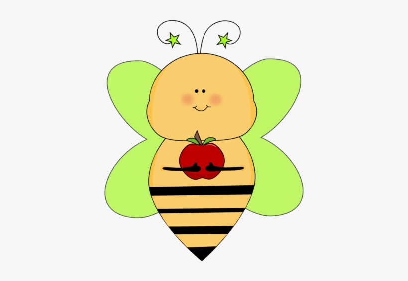 Apple Clipart Star - Bee With Apple Clipart, transparent png download