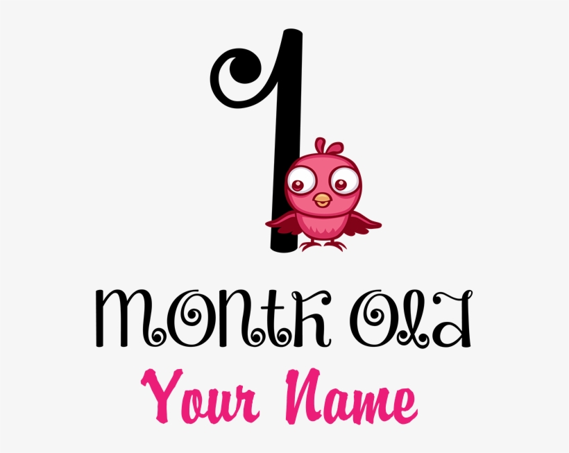 1 Month Old Baby Bird - One Month Baby Frame, transparent png download