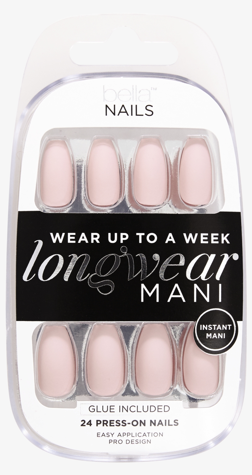 White & Silver Glitter Press On Nails, transparent png download