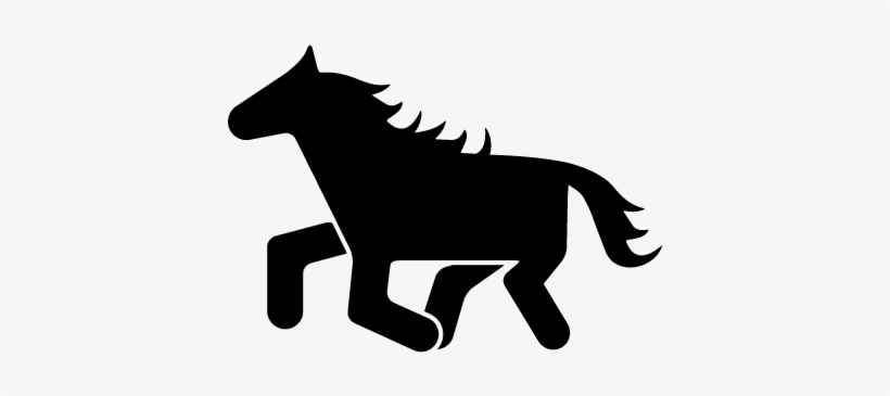 Running Small Horse Facing Left Vector - Small Horse Icon, transparent png download