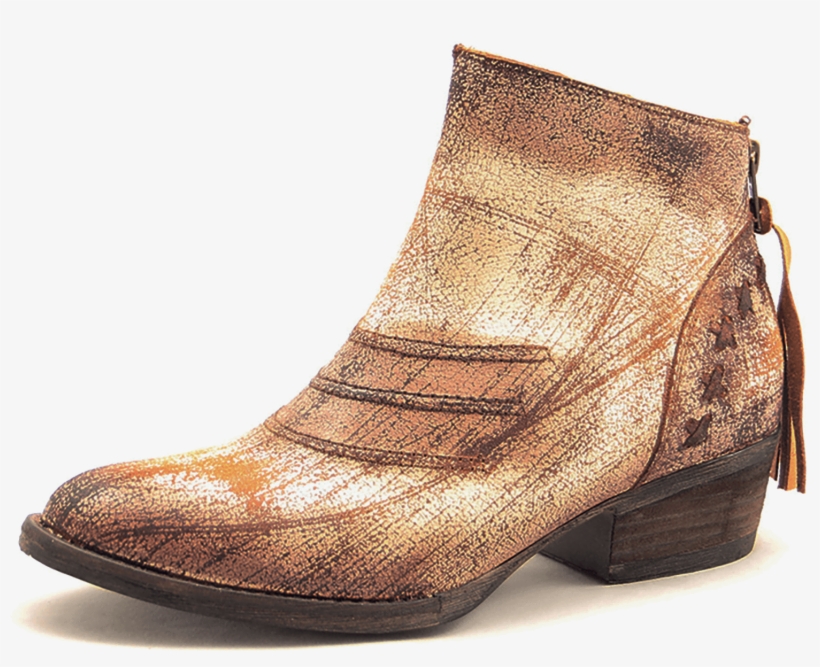 Circle G Distressed Back Zip Bootie - Brown, transparent png download