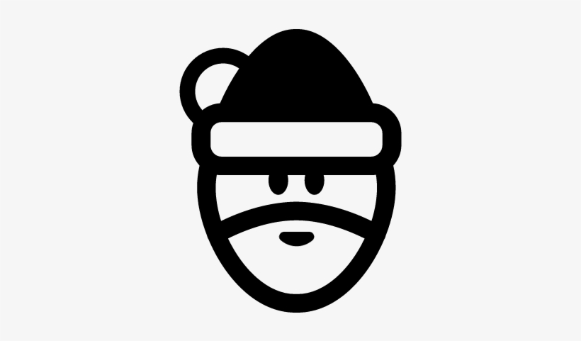 Santa Claus Face Vector - Santa Claus White Icon Png, transparent png download