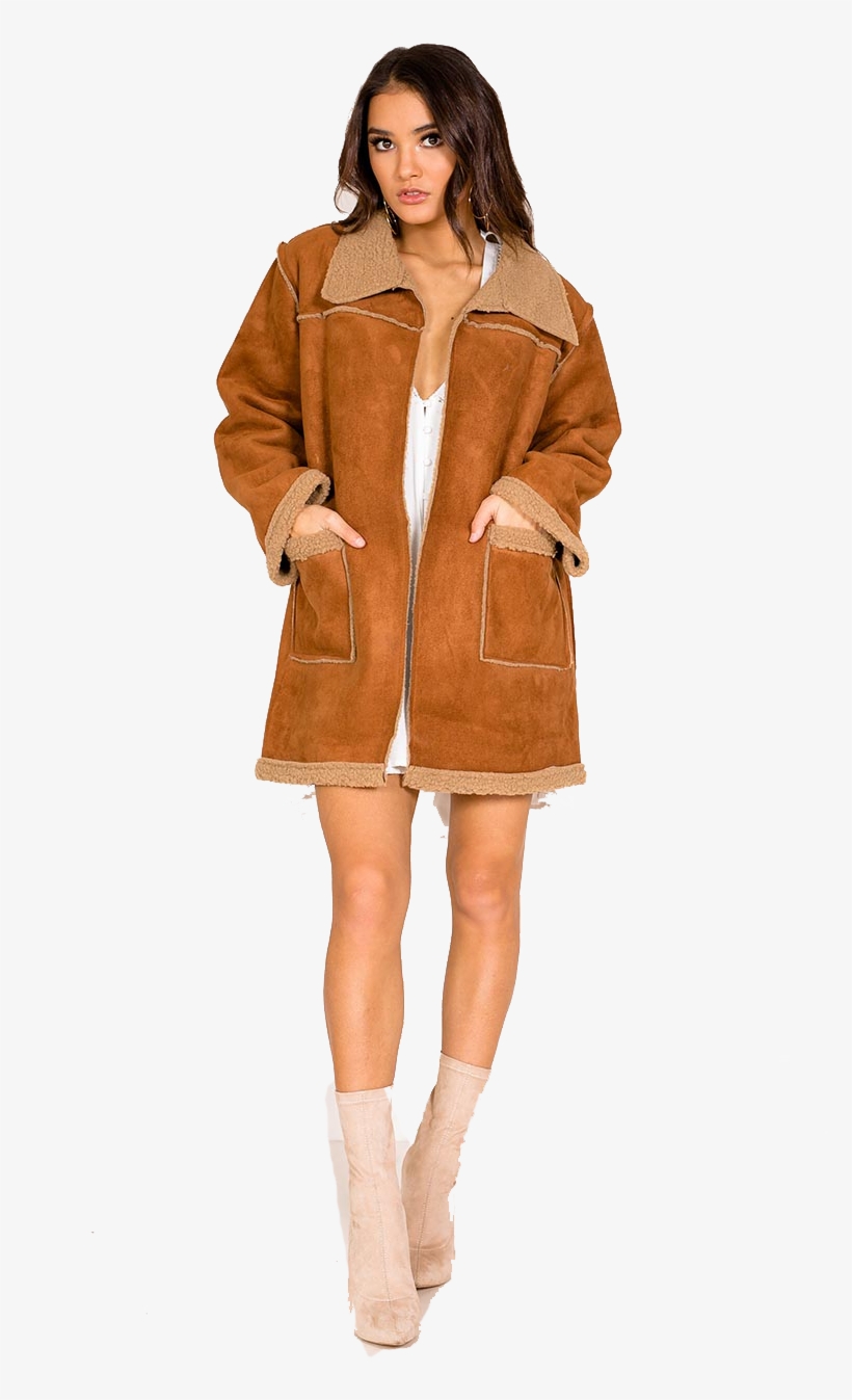Camel Shearling Jacket Australia, transparent png download