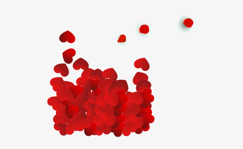 Rojo Románticos Pétalos De Rosa - Portable Network Graphics, transparent png download