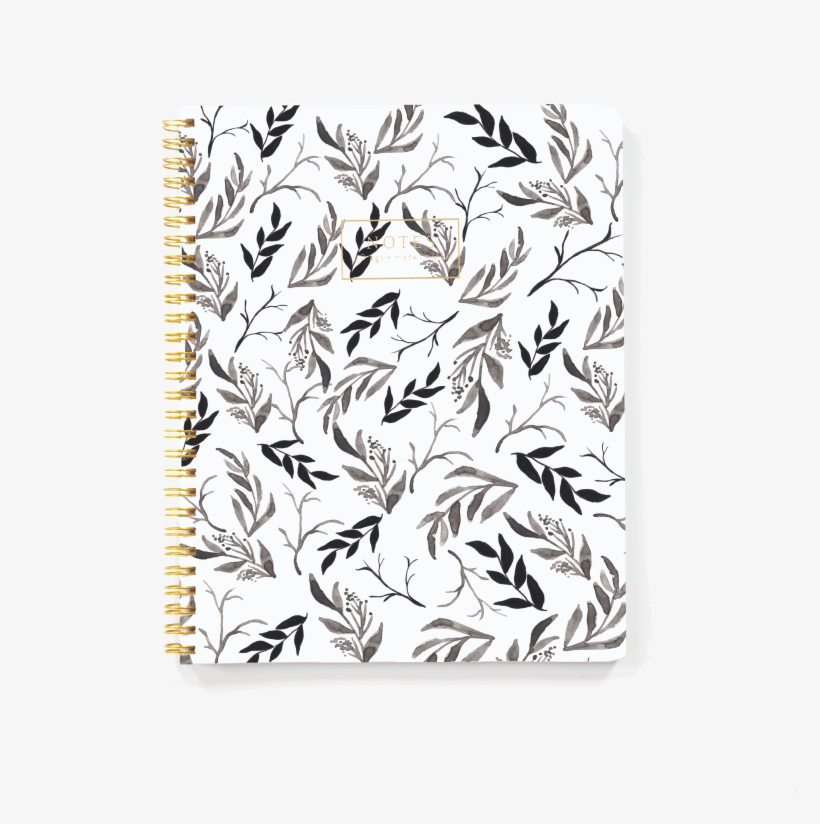 Black Floral: 8.5 X 11 Notebook, transparent png download
