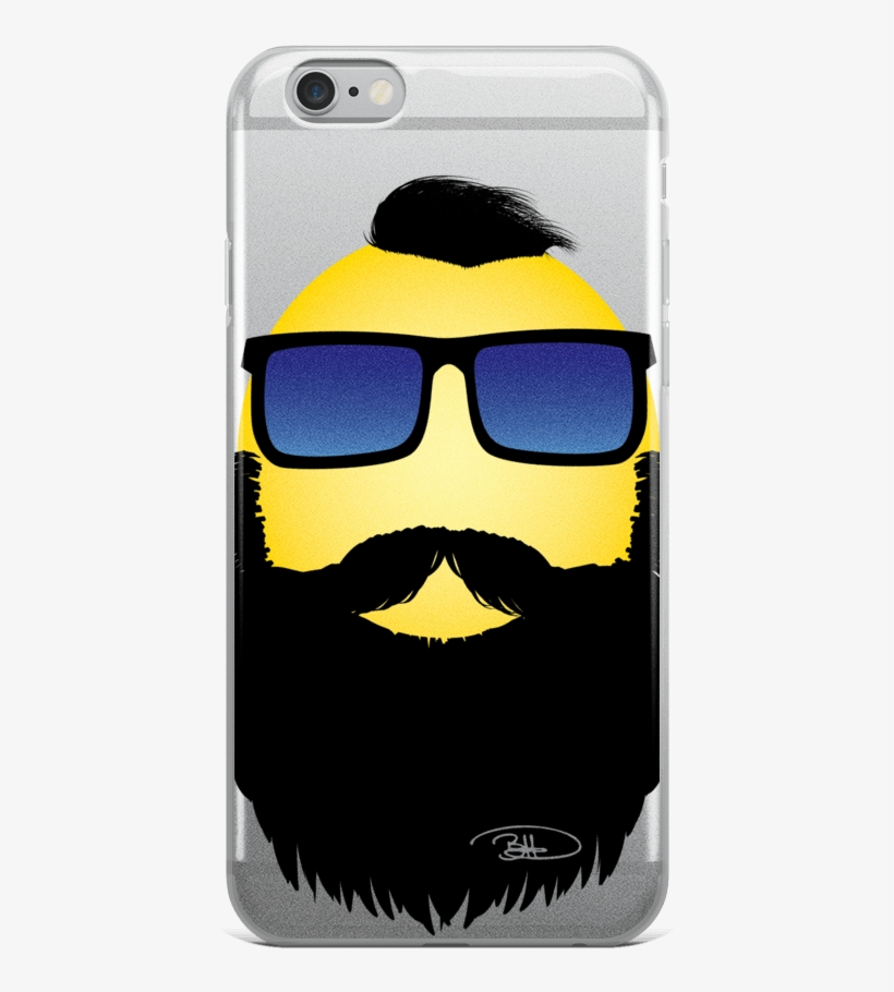 Hipster Beard Iphone Case-moji - Iphone 7 Clear Case Ultra Thin Tpu Cover Protective, transparent png download