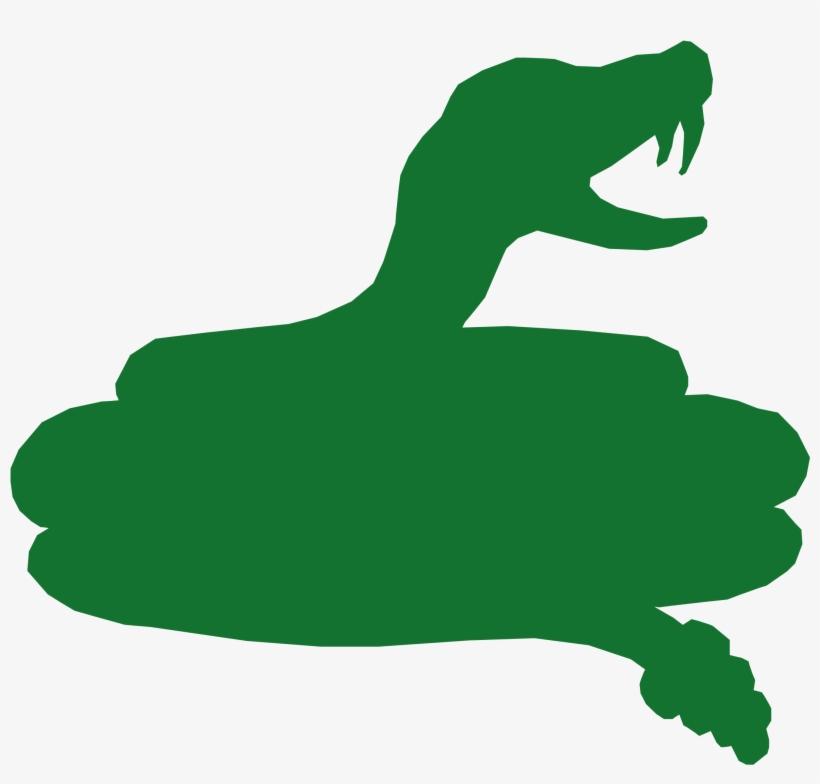 Snakes Silhouette Reptile Drawing Cobra - Green Snake Silhouette, transparent png download