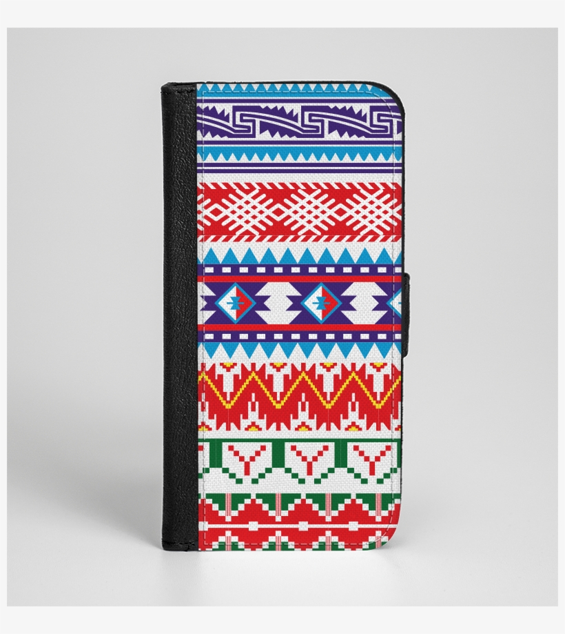 The Vector White Blue Red Aztec Pattern Ink Fuzed Leather - Art Print: Sateda's Art Print: Belize Wall Art, 12x12in., transparent png download