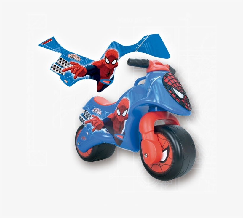 Etiquetas Iml Para Juguetes - Injusa Foot To Floor Motorcycle Learn To Ride Spiderman, transparent png download
