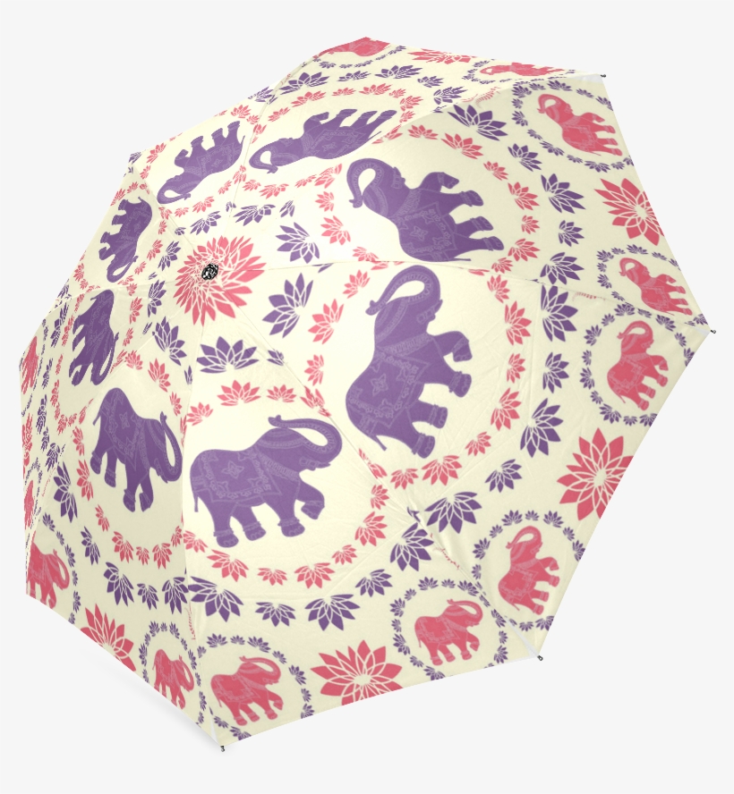 Interestprint Aztec Purple Elephant Lotus Foldable, transparent png download