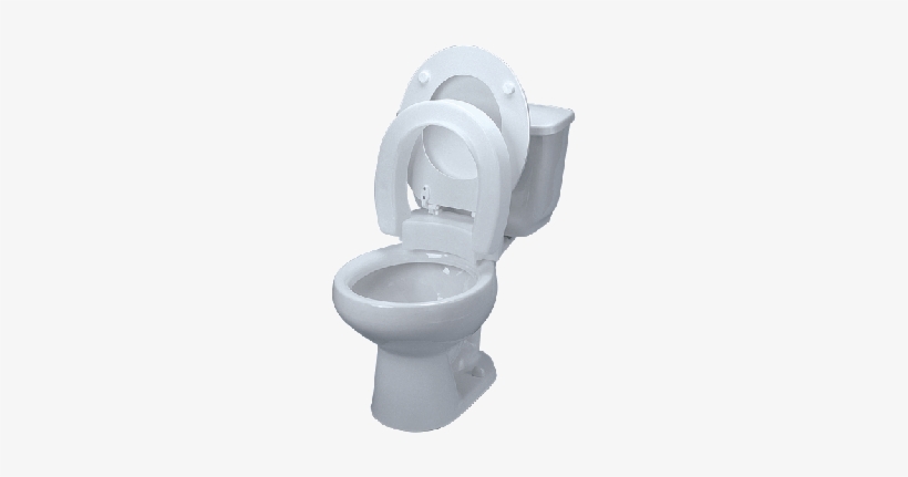 Tall-ette Elevated Hinged Toilet Seat - Maddak Inc Tall-ette Elevated Hinged Toilet Seat, Elongated, transparent png download