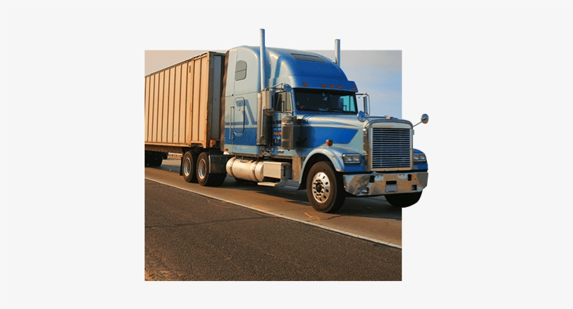 Injured In A Car Or Big Truck Accident - Highway Truck And Trailer, transparent png download