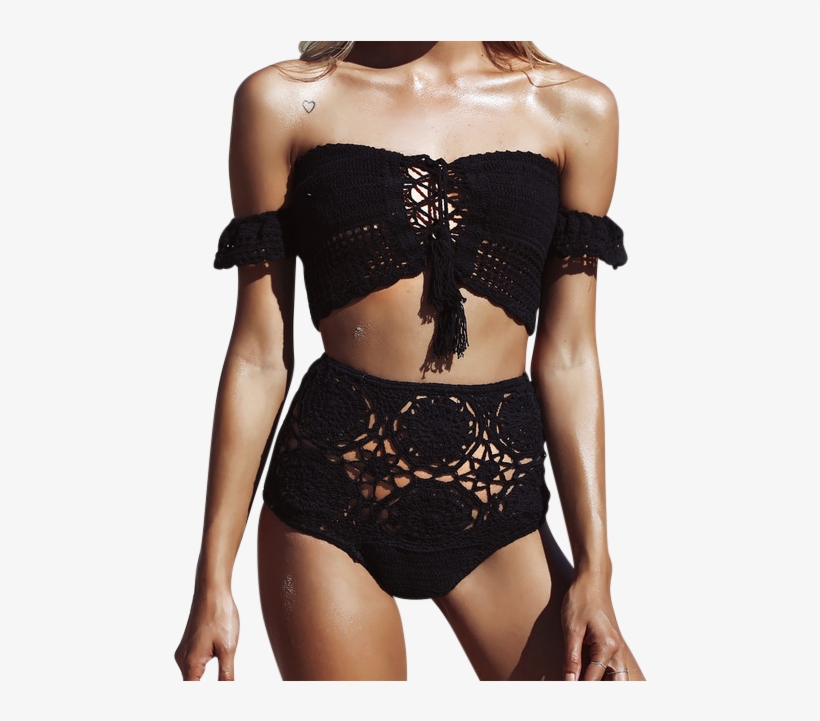 Knitted Bikini Off Shoulder, transparent png download