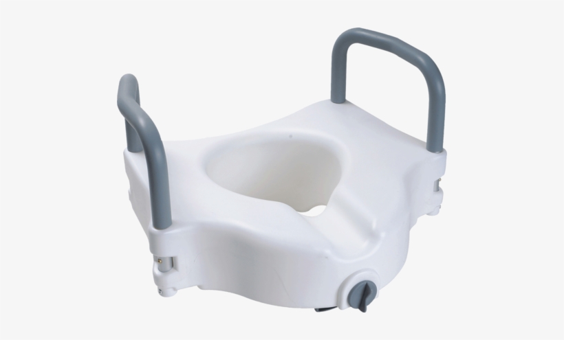 Med Raised Toilet Seat With Arms And Lock, 5" - Cardinal Health - Med Zchrts01 Raised Toilet Seat, transparent png download