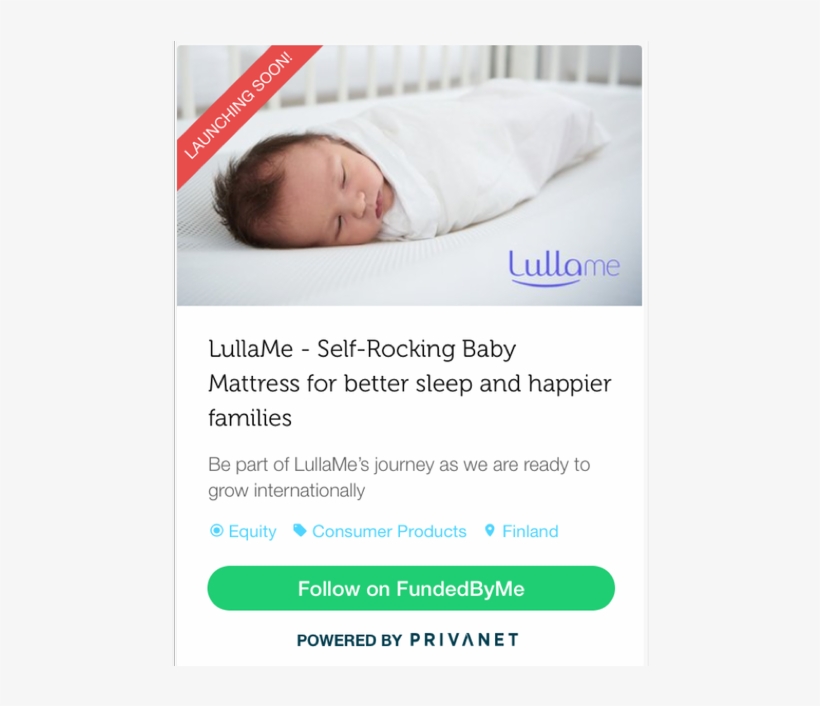 Lullame Have Created The Baby Mattress That Rocks Your - Fundedbyme, transparent png download