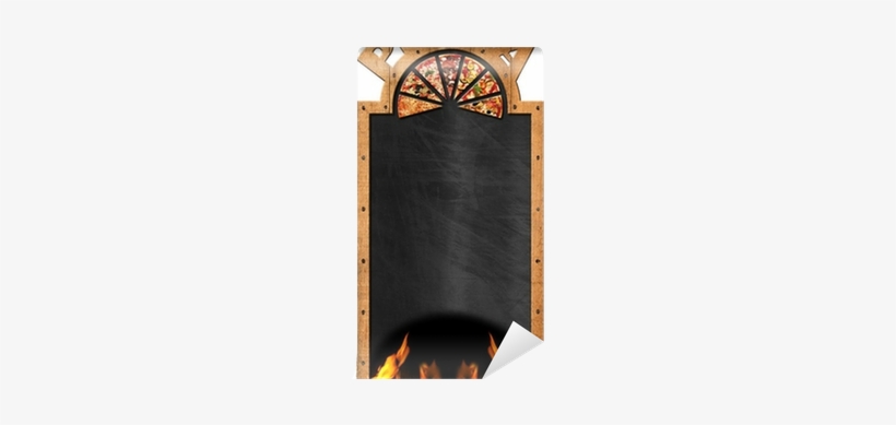 Blackboard For Pizza Menu / Empty Blackboard With Wooden - Pizza, transparent png download