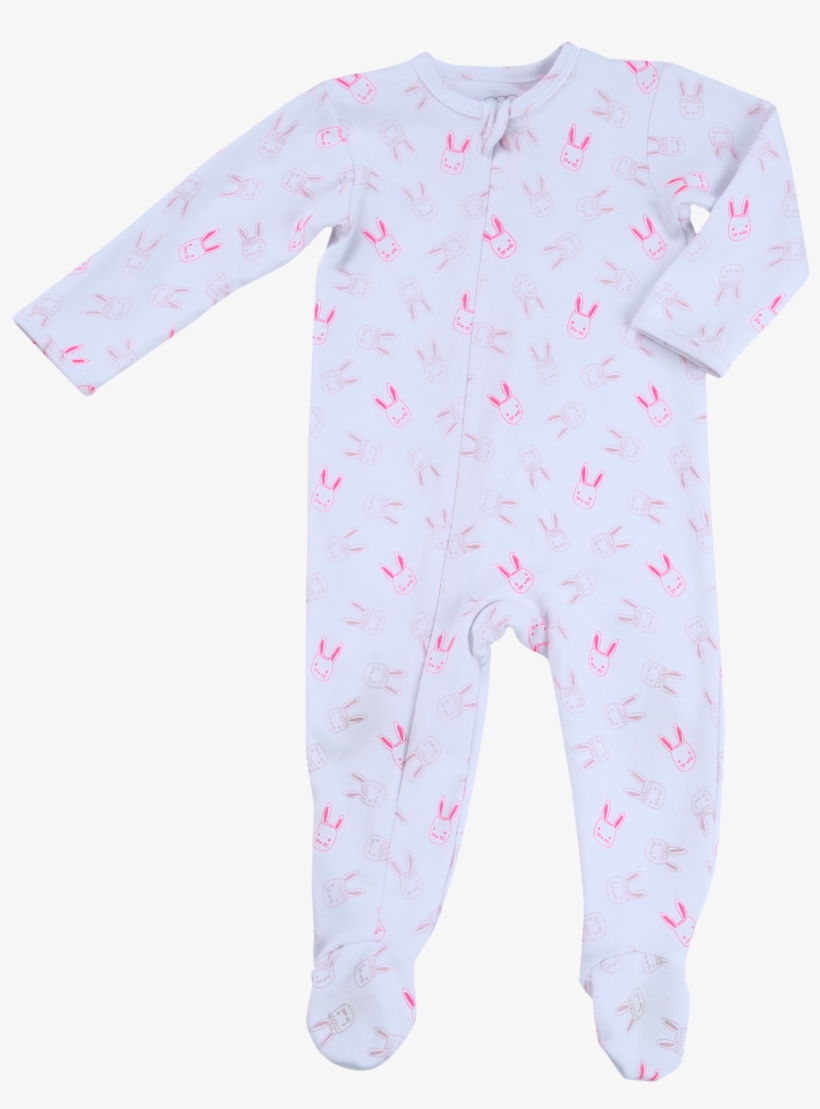 Egg Baby Bunny Print Zipper Footie Baby Clothing Gifts - Clothing, transparent png download