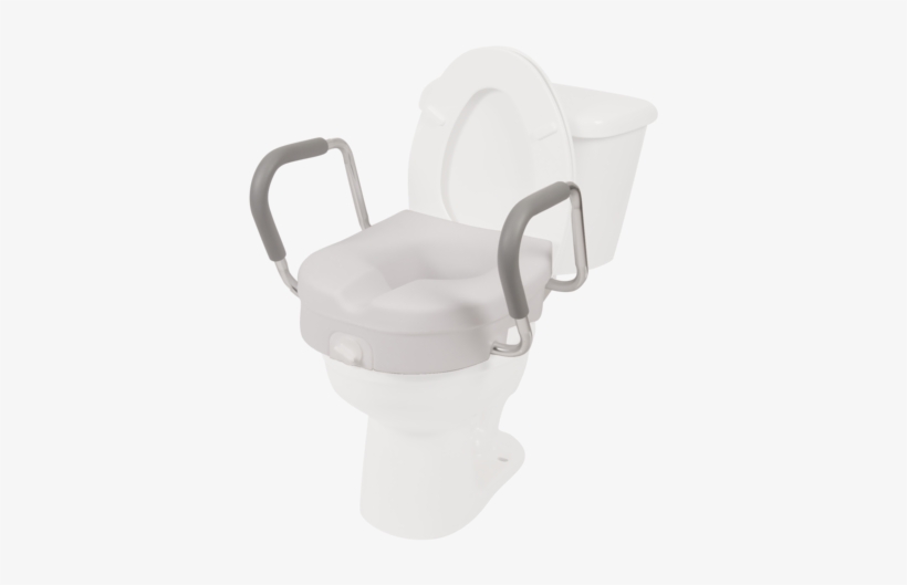 Molded Toilet Seat Riser W/ Removable Arms - Pcp Molded Toilet Seat Riser With Removable Arm Rests,, transparent png download