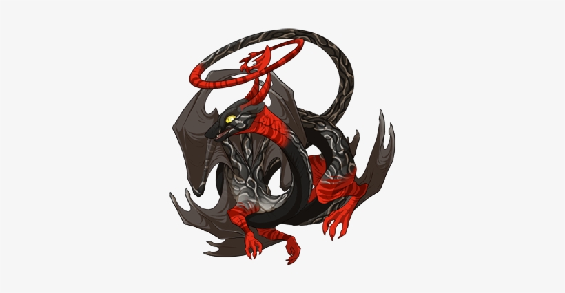 38497666 350 - Flight Rising Black Dragon, transparent png download