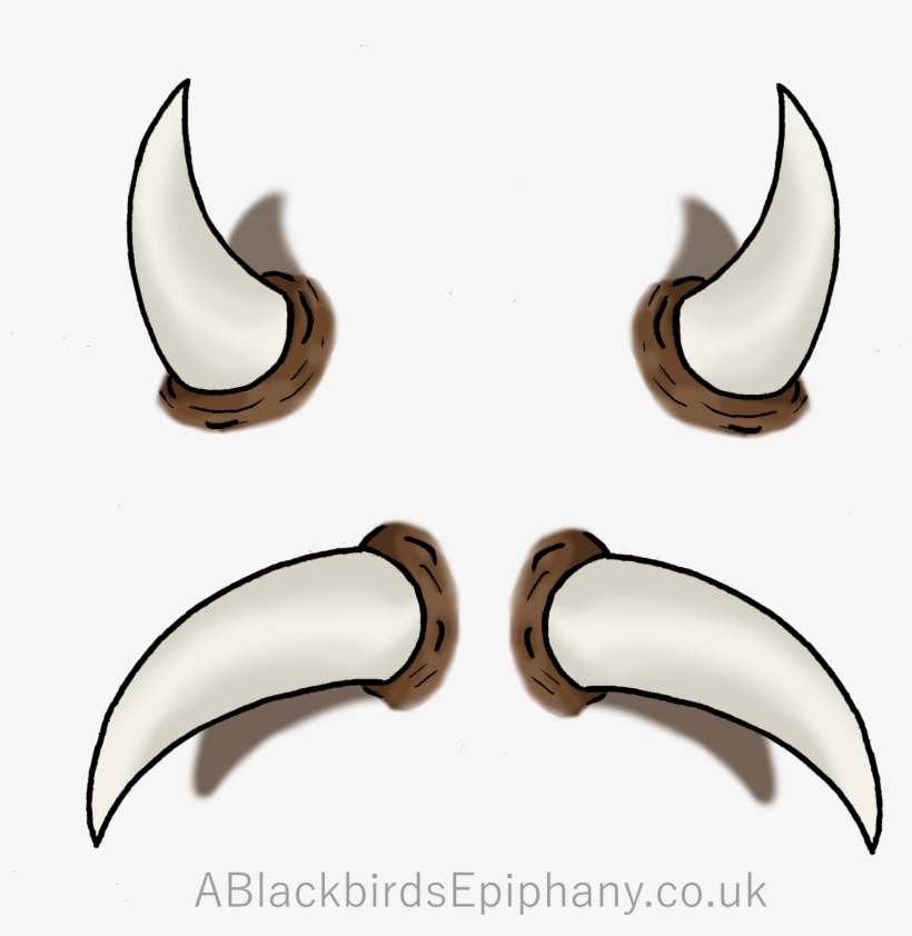Halloween Horn Temporary Tattoos - Slenderman, transparent png download