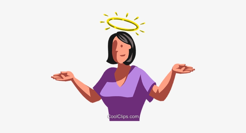 Halo Over A Businesswoman Royalty Free Vector Clip - Illustration, transparent png download