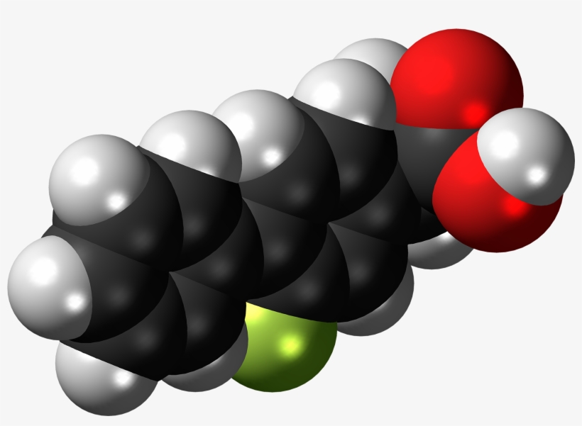 Tarenflurbil Molecule Spacefill - Illustration, transparent png download