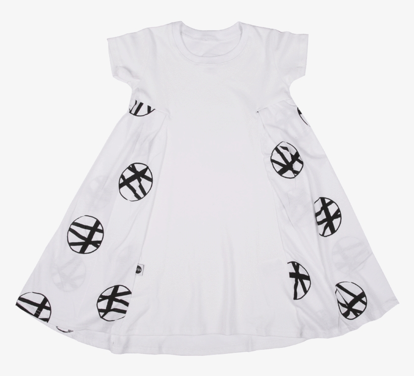 White Circles Boho Dress - Dress, transparent png download