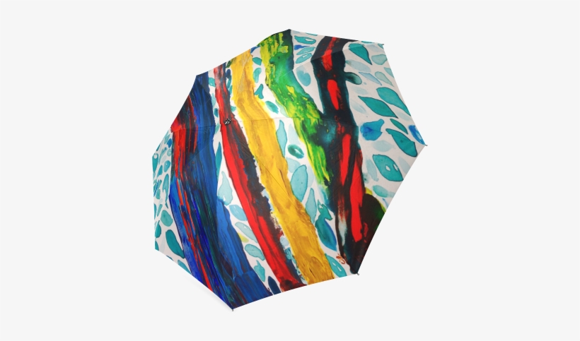 Rainbow Eucalyptus Graffiti Artist Tree Foldable Umbrella - Umbrella, transparent png download