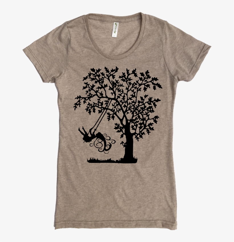 Tree Swing Printed On Women's Favorite Crew, transparent png download