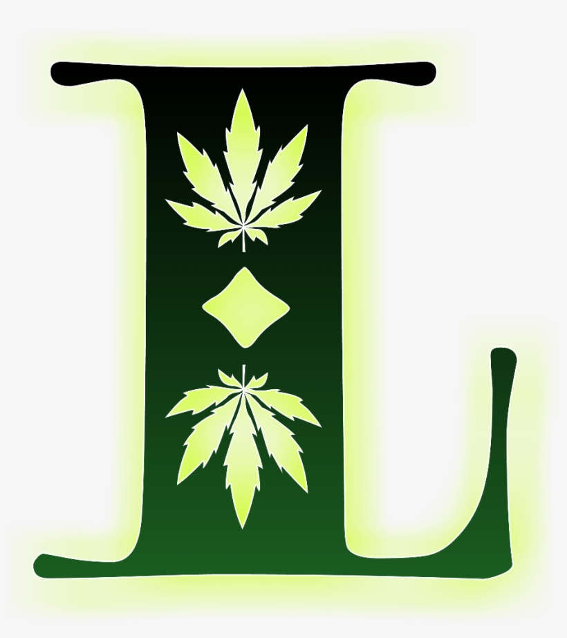 L Ele Maryjane Canabis Hoja Letra Mota Cush Marihuana - Illustration, transparent png download