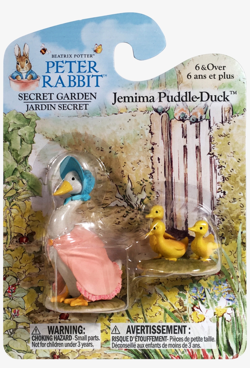 Peter Rabbit Secret Garden Small Figurine Jemima Puddle - Christmas Tale Of Peter Rabbit Book, transparent png download