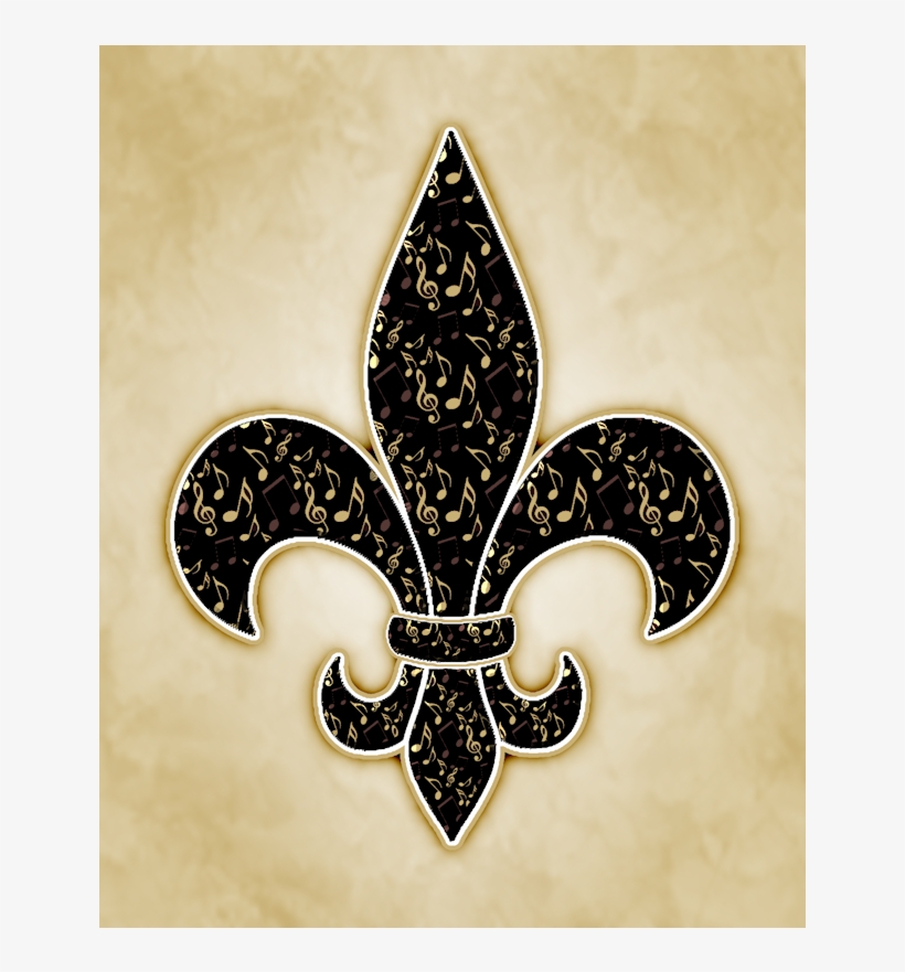 Music Notes Fleur De Lis, transparent png download