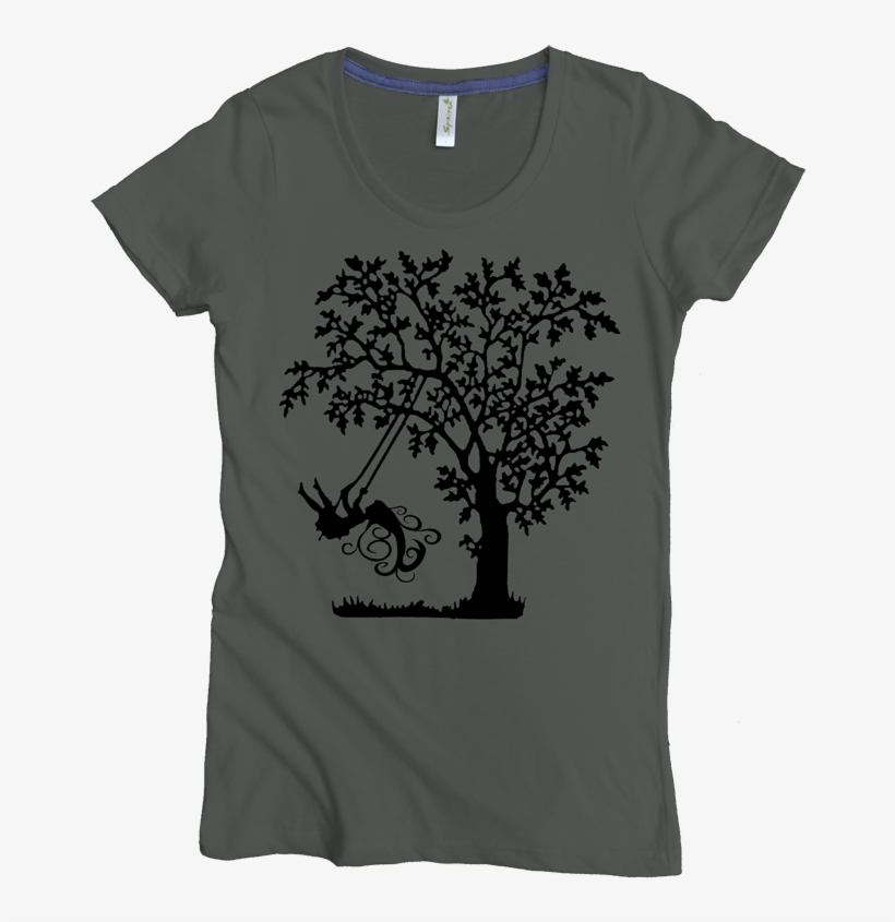 Tree Swing Printed On Women's Favorite Crew, transparent png download