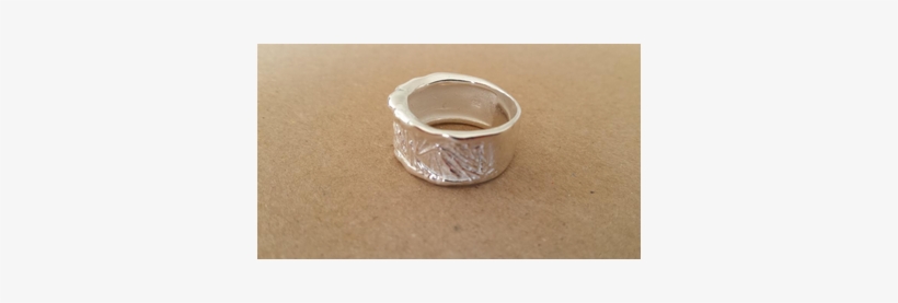 Silver Ring Shiny Grooves 925 Sterling Silver Rings - Titanium Ring, transparent png download