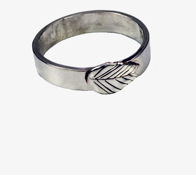 Sweet Leaf Sterling Silver Band Ring, transparent png download