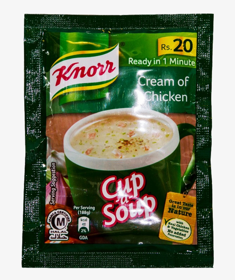 Knorr Cream Of Chicken Soup 13gm - Knorr Chinese Hot & Sour Veg Soup, transparent png download