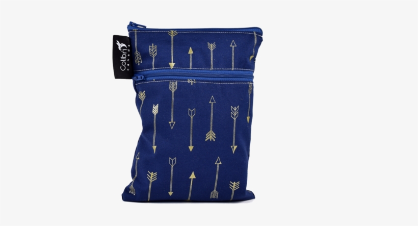 Arrows Mini Double Duty Wet Bag - Charcoal Grey Box Clutch With Gold Arrows, transparent png download