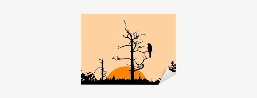Art Print: Basel101658's Silhouette Of The Bird On, transparent png download