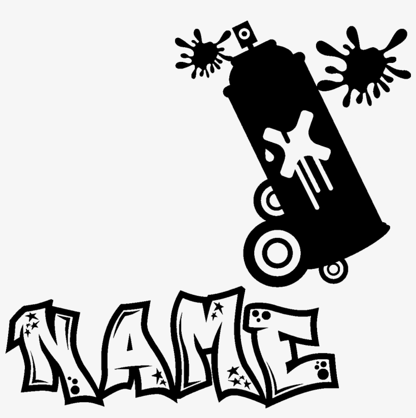 Sticker Prenom Personnalisable Graffiti Design Ambiance - Sticker, transparent png download