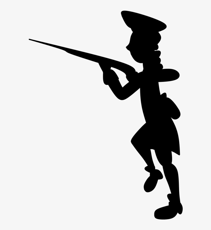 Revolutionary War Soldier Cartoony Silhouette By Wertyla - Revolutionary War Soldiers Png, transparent png download