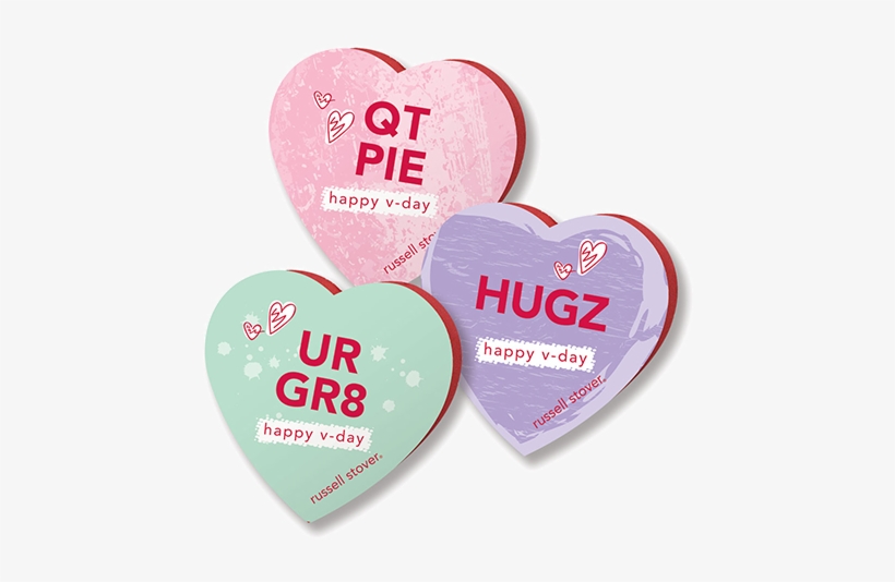 Russell Stover Assorted Chocolate Conversation Heart - Russell Stover Chocolates, Qt Pie Happy V-day - 1.75, transparent png download