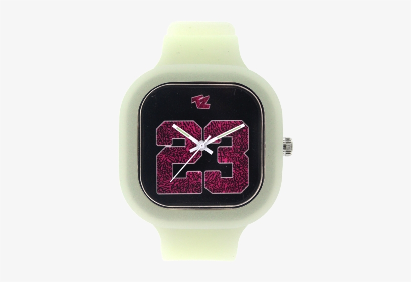 23 Pink Elephant Print Black Face Glow In The Dark - Analog Watch, transparent png download