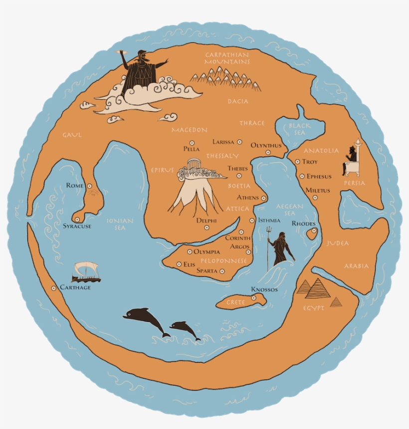 Map Of Ancient Greece - Map, transparent png download