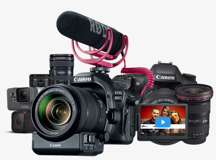 Short Vids - Canon Eos 80d Wi-fi Digital Slr Camera & Ef-s 18-135mm, transparent png download