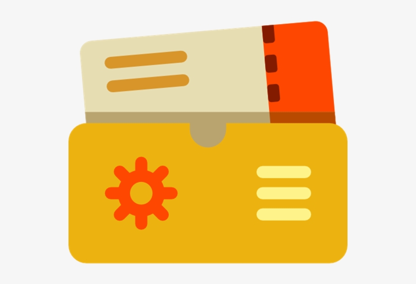 Picture Of Saturday Gold Ticket - Plane Tickets Flat Icon, transparent png download