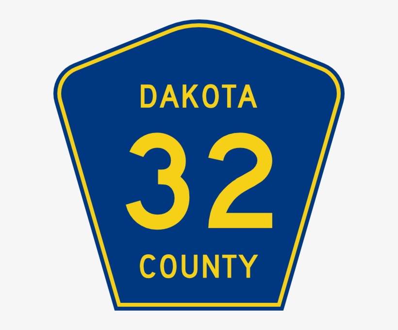 Free Vector Highway Sign Dakota County Route 32 Clip - Alabama County Road Sign, transparent png download